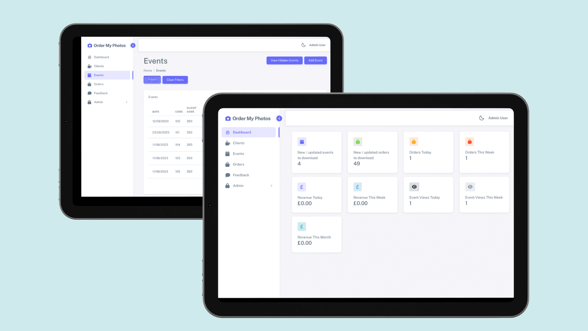 OrderMyPhotos online photo platform screenshots