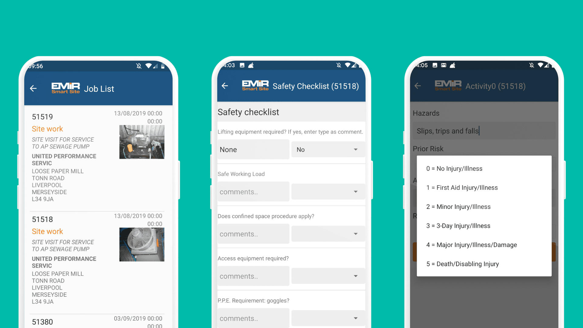 Smart Site Mobile App screenshots